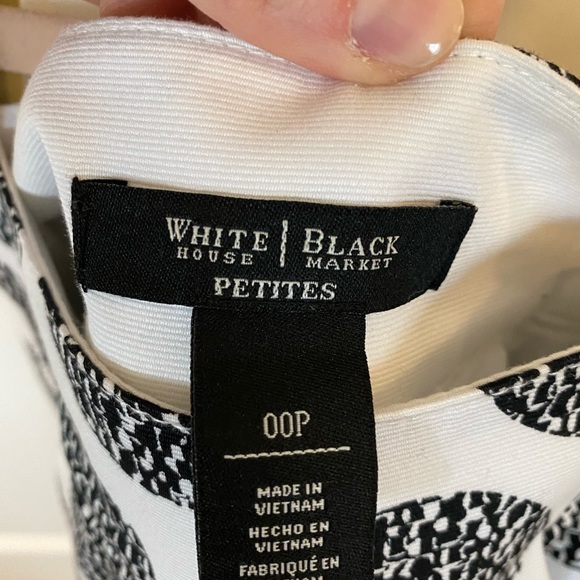 White House Black Market black and white skirt - Picture 3 of 3